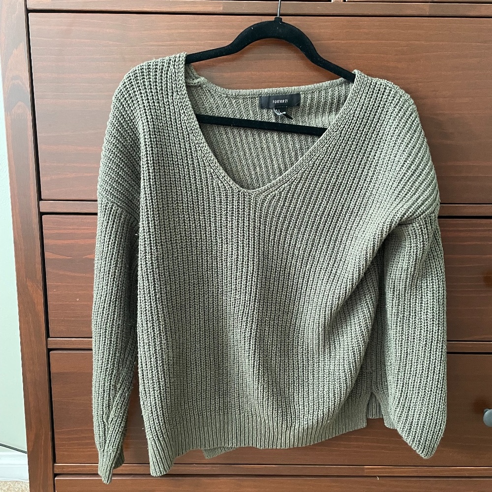 Olive Knit Sweater